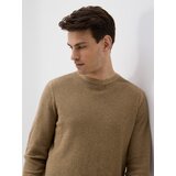 Reserved Strukturirani pamučni džemper - zlatnosmeđe | shoptok.hr