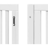  Vrata za pse s vratašcima 12 panela sklopiva 600 cm drvo topole Bijela 50 x 90 x 2 cm | Shoptok.si