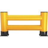 Rack Mammut Barrier Zaščita za konce regalov, dvojna prečka, dolžina 1,20 m, višina 600 mm, živo rumene barve | Shoptok.si