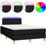 Maison Chic Box spring postelja - Vzmetna postelja z vzmetnico LED črna 120x200 cm blago SL21280, (21893106) | Shoptok.si