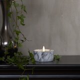 Star Trading Sivo-bela betonska LED sveča Flamme Marble, višina 7,5 cm | Shoptok.si