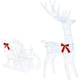  Reindeer vuče saonice LOVIISA 450 LED lampica Hladno bijela | shoptok.hr