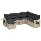  7-dijelni set vrtnih sofa svjetlosivi od poliratana | shoptok.hr