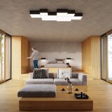 Nice Lamps črna stropna svetilka 25x25 cm mitra – | Shoptok.si