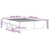  Okvir za krevet crni 140x190 cm konstruirano drvo | shoptok.hr