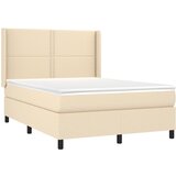  box spring s madracem LED krem 140x190 cm od tkanine | shoptok.hr