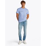 Tommy Jeans Majica mornarska / pastelno modra / bela | Shoptok.si