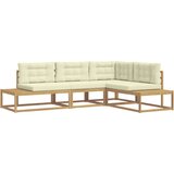  Set vanjskih sofa Bijela 277 5 x 198 5 x 73 cm Poliester | shoptok.hr