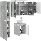  Set ormarića za kupaonicu 5 kom. Betonska siva | shoptok.hr