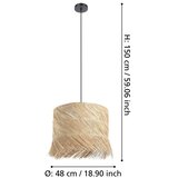 Eglo 390238 - visilica na lanku paisano 1xE27/40W/230V ratan | Eponuda.com