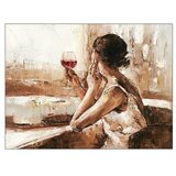 ProArt Young Living Slika na platnu (Girl with Wine Glass, Š x V: 120 x 90 cm) Cene