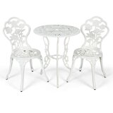Costway Set vrtnega pohištva Vrtna miza + vrtni stoli 2 kosa., (5000012585) | Shoptok.si
