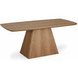 Furnhouse Jedilna miza z mizno ploščo v hrastovem dekorju v naravni barvi 90x180 cm Star –