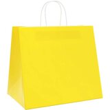  Papirnate vrećice 250 kom s ručkama žute 32x22x28 cm | shoptok.hr