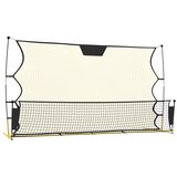 Nogometna mreža za odbijanje crno-žuta 183x85x120 cm poliester | shoptok.hr