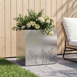  Vrtna saksija Srebrna 50 x 30 x 49 cm Nehrđajući čelik | shoptok.hr