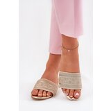 Boto Ladies Flat Sandals Golden Fexxy | Shoptok.si