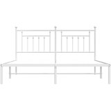  Metalni okvir za krevet s uzglavljem bijeli 160x200 cm | shoptok.hr