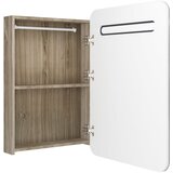  LED kupaonski ormarić s ogledalom bijeli i hrast 60x11x80 cm | Eponuda.ba