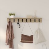 vidaXL Vješalica za kapute na zidu sonoma hrast 80 x 10.5 x 10.5 cm | shoptok.hr