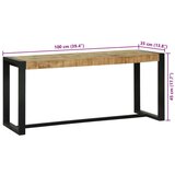  Klop Rjava Mango les 100 x 35 x 45 cm Trajna Hodniška klop | Shoptok.si