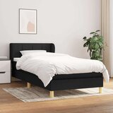 Box spring postelja z vzmetnico črna 80x200 cm blago, (20896424) Cene