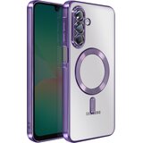 AVIZAR Ovitek za Samsung Galaxy A26, združljiv z MagSafe, s kromiranim robom, Vijolična, (5000190446) | Shoptok.si