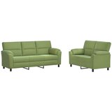  Set sofe 2 pcs Svijetlo zelena Baršun | shoptok.hr