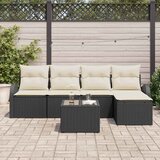  Set sofe s jastukom s pohranom 6 pcs Crna i bijela poliratan | shoptok.hr