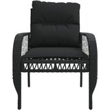  4-dijelni set vrtnih sofa od poliratana s jastucima crni | shoptok.hr