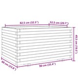  Vrtna sadilica 90 x 60 x 49,5 cm od masivne borovine | shoptok.hr