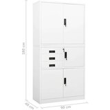  Pisarniška omara bela 90x40x180 cm jeklo, (20705072) | Shoptok.si