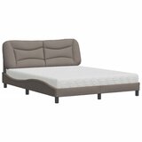 Krevet s madracem Hvar smeđesivi 160x200 cm tkanina | Eponuda.com