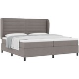 vidaXL Postelja s vzmetnico Taupe 200x200 cm Tkanina, (22051373) Cene