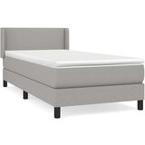 vidaXL Box spring postelja z vzmetnico svetlo siva 90x190 cm blago | Shoptok.si