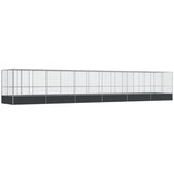  Kavez za ptice s produžetkom srebrni 1246x207x212 cm čelični | Eponuda.com