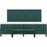  Krevet s kutijom s madracem i klupicom Tamnozeleni 200x200 cm Baršun | shoptok.hr