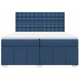  Krevet s oprugama i madracem plavi 200 x 200 cm od tkanine | shoptok.hr