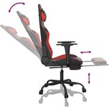  Igraća stolica od umjetne kože s osloncem za noge Crna i crvena | shoptok.hr