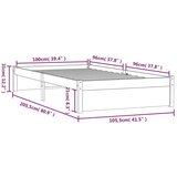  Okvir za krevet od masivnog drva 100 x 200 cm | shoptok.hr