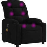 vidaXL Masažni naslonjač od tkanine crni | shoptok.hr