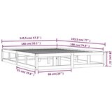  Za krevet 140x190 cm od masivnog drva | shoptok.hr