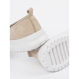GOODIN Leather beige platform loafers | shoptok.hr