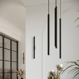 Sollux Črna kovinska viseča svetilka ø 25 cm Fideus – | Shoptok.si