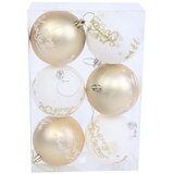  novogodišnje kugle 8cm set 6/1/ zlatna-bela | Eponuda.com