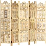 vidaXL sobna pregrada s 5 panela 200 x 165 cm od masivnog drva manga | shoptok.hr