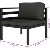  Vrtna sedežna garnitura 7-delna z blazinami aluminij antracit - - antracit siva - 42.35 - N/A - | Shoptok.si
