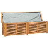  Vrtna kutija za pohranu s vrećom 200x50x55 cm masivna tikovina | Eponuda.com