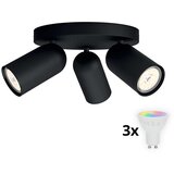 Philips LED RGBW prigušiva spot svetiljka PONGEE 3xGU10/4,8W/230V crna +DO | Eponuda.com