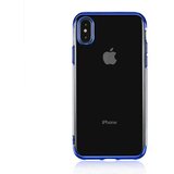 Elegance tanek silikonski ovitek za Samsung Galaxy A10 A105 - prozoren z modrim robom Cene